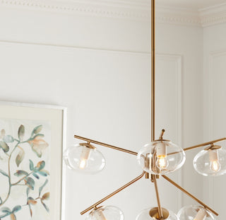 Safavieh Bartoli CHA7009A Brass Lamp Room Scene On Feature