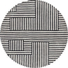 Safavieh Chatham CHT305Z Ivory / Black Area Rug Round