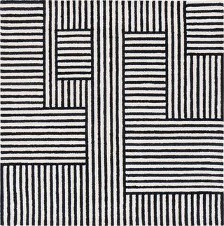 Safavieh Chatham CHT305Z Ivory / Black Area Rug Square