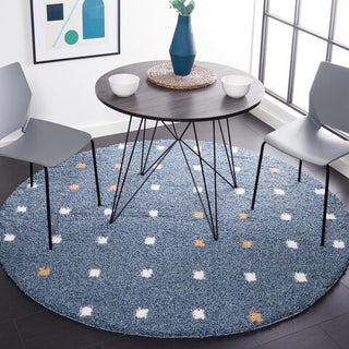 Safavieh Calico Shag CLC102 Blue / Ivory Area Rug