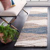 Safavieh Calico Shag CLC108 Taupe / Blue Area Rug Room Scene Feature