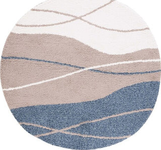 Safavieh Calico Shag CLC108 Taupe / Blue Area Rug