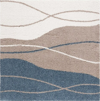 Safavieh Calico Shag CLC108 Taupe / Blue Area Rug