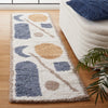 Safavieh Calico Shag CLC114 Ivory / Blue Area Rug Room Scene Feature