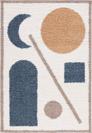 Safavieh Calico Shag CLC114 Ivory / Blue Area Rug