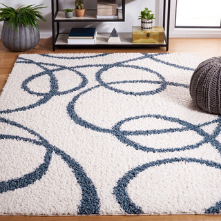 Safavieh Calico Shag CLC118 Ivory / Blue Area Rug