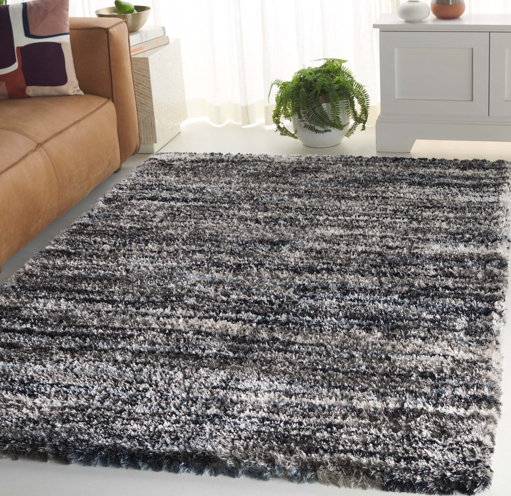 Safavieh Cloud Shag CLD111F Grey / Blue Area Rug Room Scene Feature