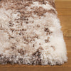 Safavieh Cloud Shag CLD114A Ivory / Brown Area Rug Detail