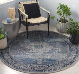 Safavieh Classic Vintage CLV806M Blue / Grey Area Rug Room Scene