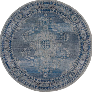 Safavieh Classic Vintage CLV806M Blue / Grey Area Rug Round