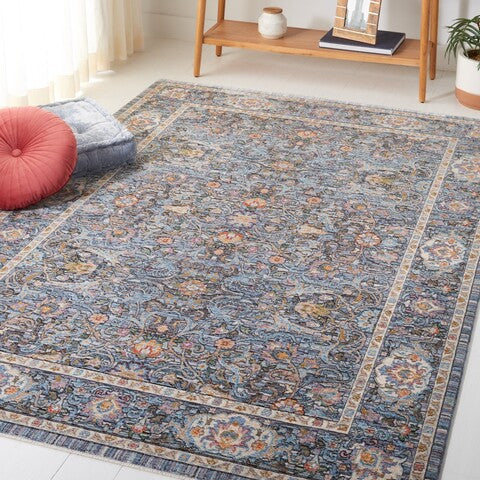 Safavieh Crimson CMS224 Blue / Ivory Area Rug Room Scene Feature