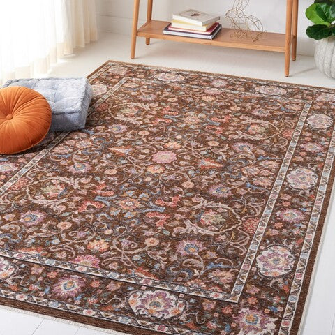 Safavieh Crimson CMS224 Brown / Blue Area Rug Room Scene Feature