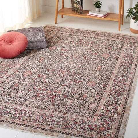 Safavieh Crimson CMS272 Beige / Brown Area Rug Room Scene Feature