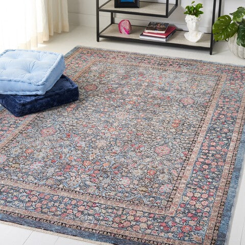 Safavieh Crimson CMS272 Blue / Black Area Rug Room Scene Feature