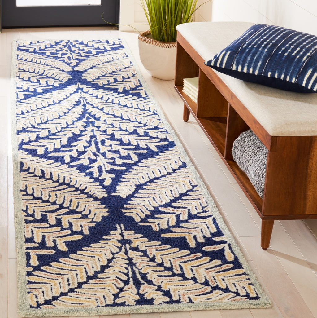 Safavieh Capri CPR208N Navy / Ivory Area Rug Room Scene Feature