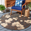 Safavieh Courtyard CY4037D Black Natural / Brown Area Rug Room Scene Feature