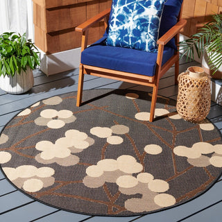 Safavieh Courtyard CY4037D Black Natural / Brown Area Rug Room Scene Feature