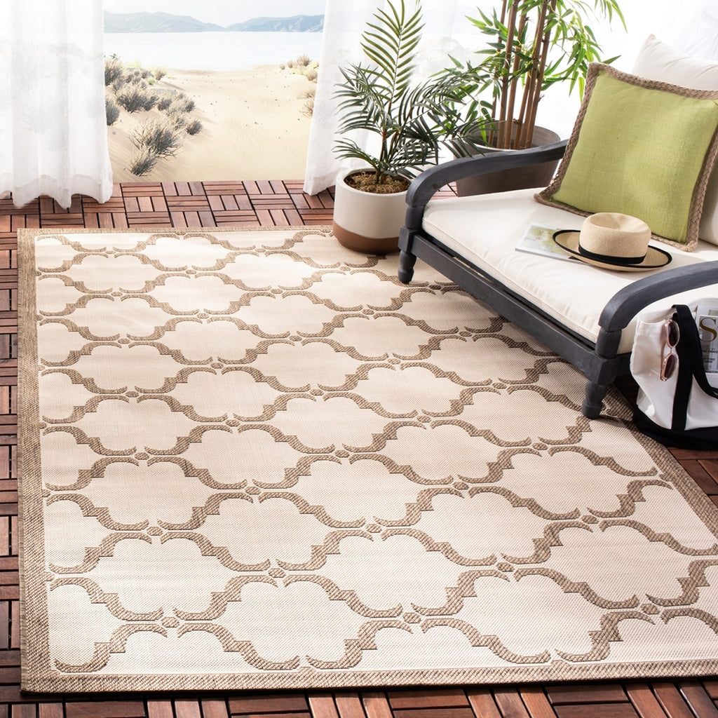 Safavieh Courtyard CY6009-232 Beige / Brown Area Rug Room Scene Feature