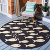 Safavieh Courtyard CY6012-256 Black / Beige Area Rug Room Scene