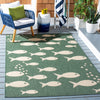 Safavieh Courtyard CY6012-322 Dark Green / Ivory Area Rug Room Scene