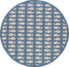 Safavieh Courtyard CY6013-233 Blue / Beige Area Rug Round