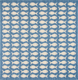 Safavieh Courtyard CY6013-233 Blue / Beige Area Rug Square