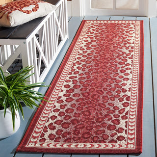 Safavieh Courtyard CY6100-23812 Red / Beige Area Rug Room Scene Feature