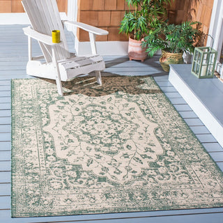 Safavieh Courtyard CY6231-32212 Beige / Dark Green Area Rug Room Scene