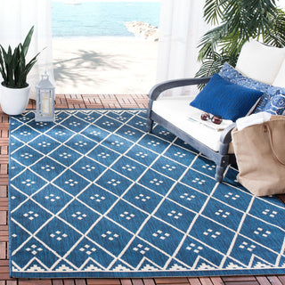 Safavieh Courtyard CY6303-258 Navy / Light Beige Area Rug Room Scene