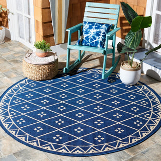 Safavieh Courtyard CY6303-258 Navy / Light Beige Area Rug Room Scene