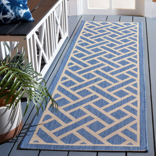 Safavieh Courtyard CY6306-233 Blue / Light Beige Area Rug Room Scene Feature