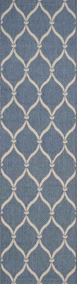 Safavieh Courtyard CY6654-233 Blue / Beige Area Rug Runner