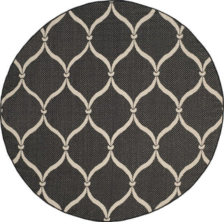 Safavieh Courtyard CY6654-256 Black / Beige Area Rug Round