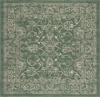 Safavieh Courtyard CY6680-32221 Dark Green / Beige Area Rug Square