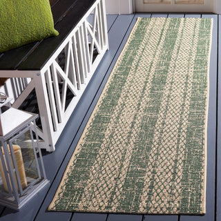 Safavieh Courtyard CY6736-32212 Beige / Dark Green Area Rug Room Scene Feature