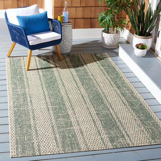 Safavieh Courtyard CY6736-32212 Beige / Dark Green Area Rug Room Scene