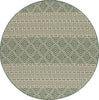 Safavieh Courtyard CY6787-32221 Dark Green / Beige Area Rug Round