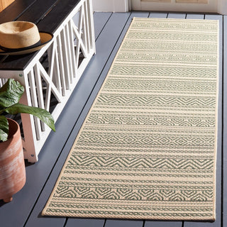 Safavieh Courtyard CY6866-32212 Beige / Dark Green Area Rug Room Scene Feature