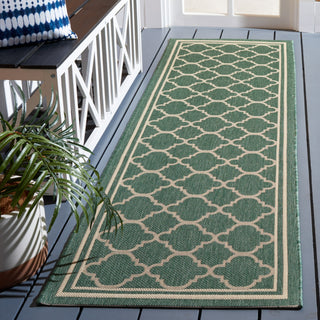 Safavieh Courtyard CY6918-322 Dark Green / Beige Area Rug Room Scene Feature