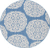 Safavieh Courtyard CY6962-23321 Blue / Ivory Area Rug Round