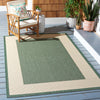 Safavieh Courtyard CY7987-32221 Dark Green / Beige Area Rug Room Scene