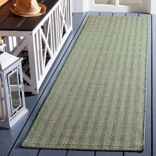 Safavieh Courtyard CY8022-32221 Dark Green / Beige Area Rug Room Scene Feature