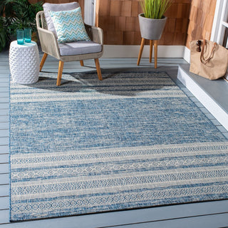 Safavieh Courtyard CY8061-36821 Navy / Grey Area Rug Room Scene Feature