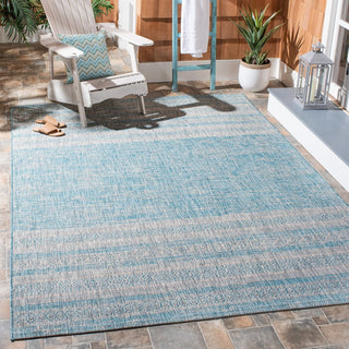 Safavieh Courtyard CY8061-37121 Aqua / Grey Area Rug Room Scene