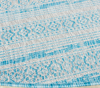 Safavieh Courtyard CY8061-37121 Aqua / Grey Area Rug Detail