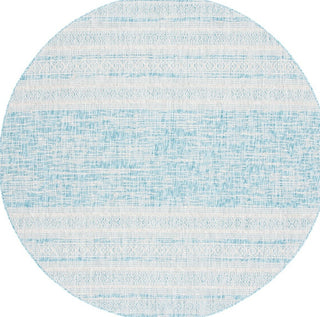 Safavieh Courtyard CY8061-37121 Aqua / Grey Area Rug Round