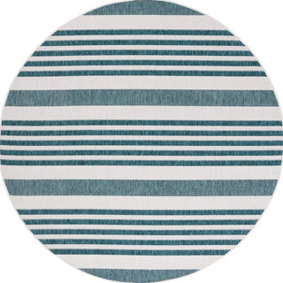 Safavieh Courtyard CY8062-53512 Ivory / Teal Area Rug Round