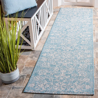 Safavieh Courtyard CY8064-37121 Aqua / Grey Area Rug Room Scene Feature