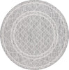 Safavieh Courtyard CY8121-59021 Light Grey / Dark Area Rug Round