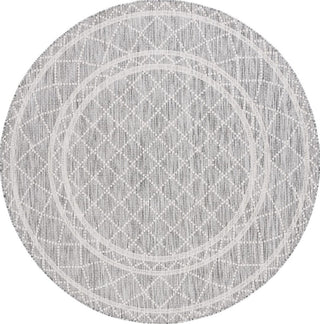 Safavieh Courtyard CY8121-59021 Light Grey / Dark Area Rug Round